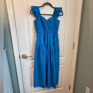 NWT Abercrombie & Fitch Smocked MIDI Dress M